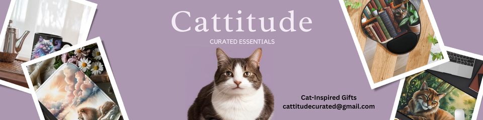 A welcome banner for Cattitude Curated Essentials