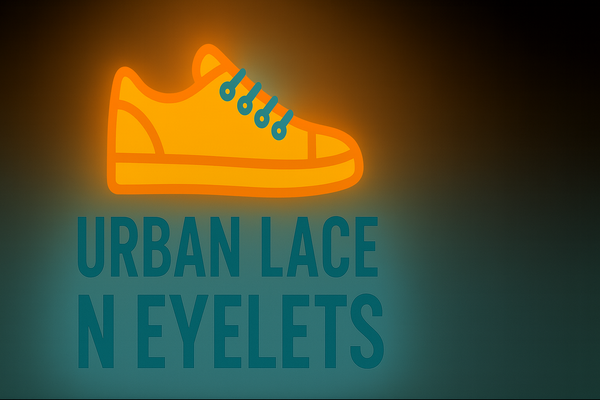 A welcome banner for Urban Lace N Eyelets  booth