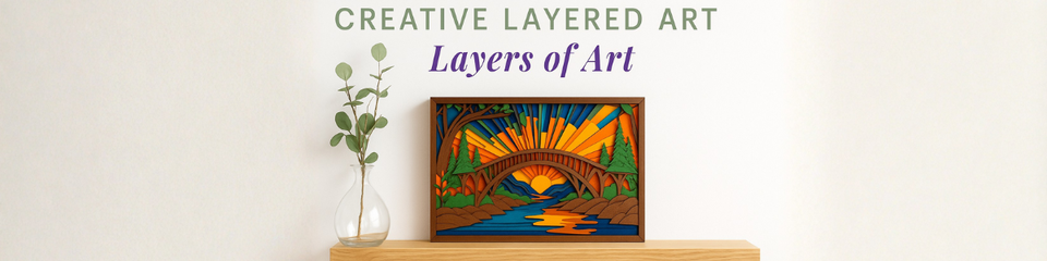 A welcome banner for Creative Layered Art