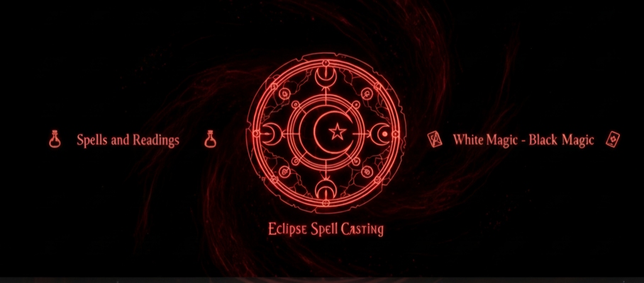 A welcome banner for Eclipse Spell Casting