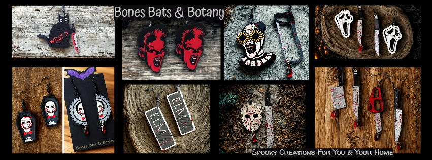 A welcome banner for Bones Bats & Botany's booth