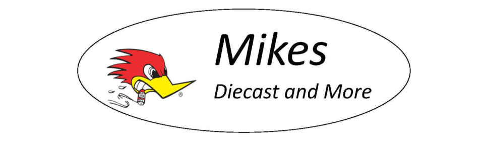 A welcome banner for Mikes Diecast's and More