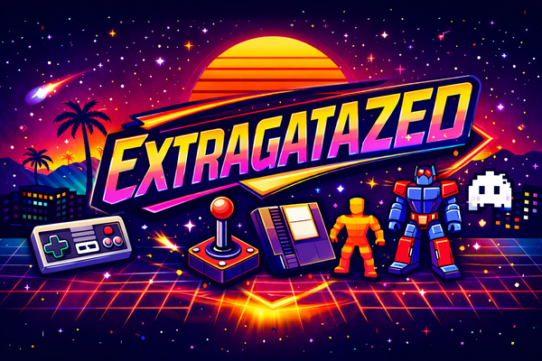 A welcome banner for Extragatazed booth