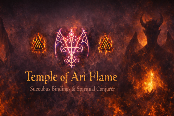 A welcome banner for Temple of Ari Flame