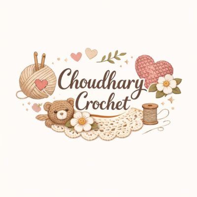 A welcome banner for Choudhary crochet handmade with love❤️