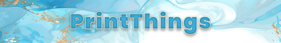 A welcome banner for PrintThings