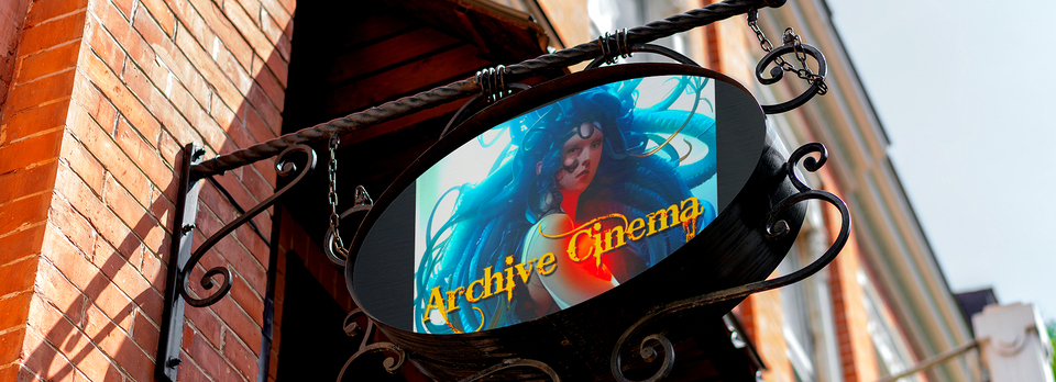 A welcome banner for Archive Cinema Booth