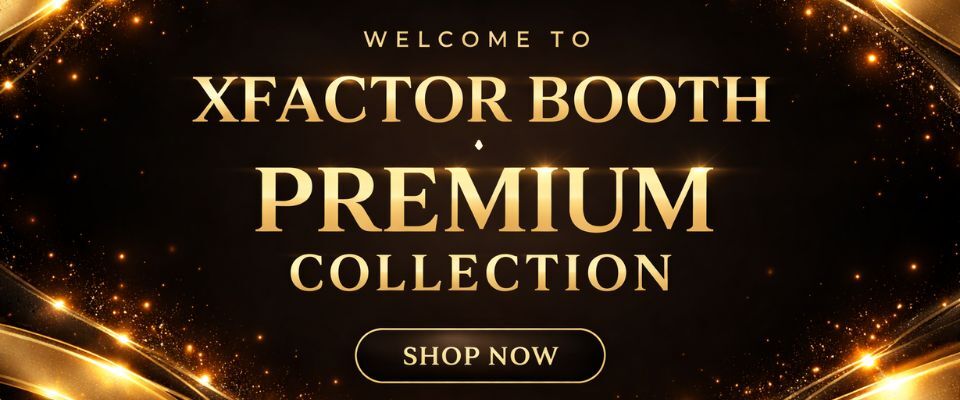 A welcome banner for XFACTOR BOOTH