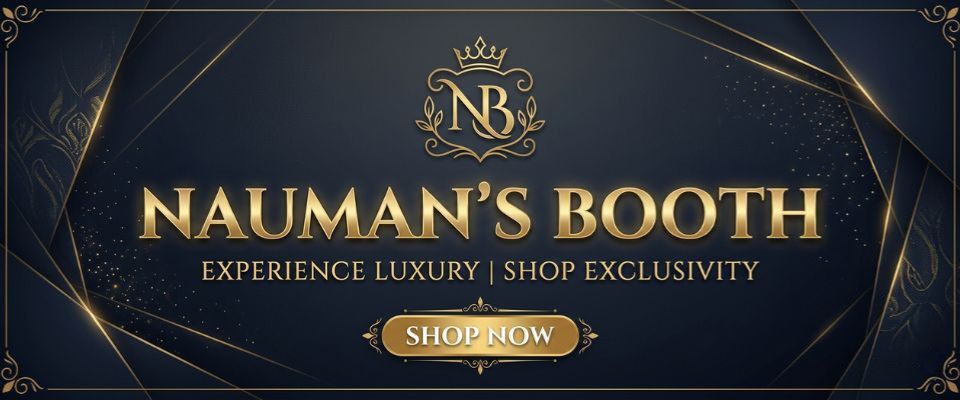 A welcome banner for Nauman's booth