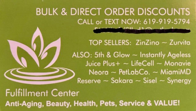 A welcome banner for Fulfillment Center