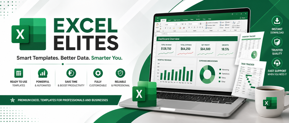 A welcome banner for excel_elites's booth