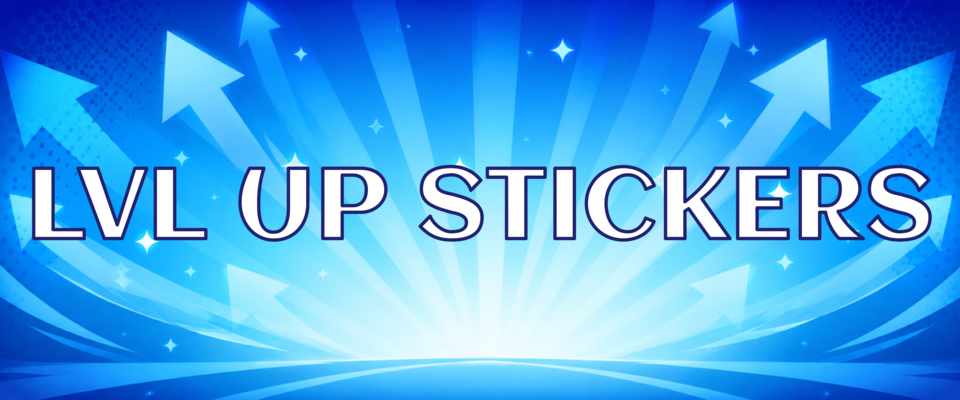 A welcome banner for LvlUpStickers
