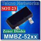 MMBZ52 Series 225 mW 10 mA SMD/SMT Zener Diodes -100pcs [ 2.4V - 27V ]