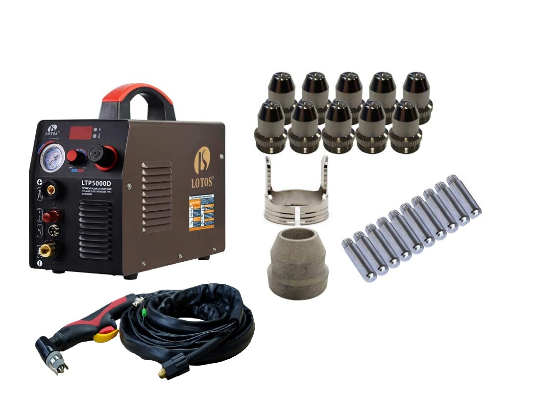 50Amp 110V/220V Plasma Cutter + PCS22 Plasma Cutter Consumables Sets