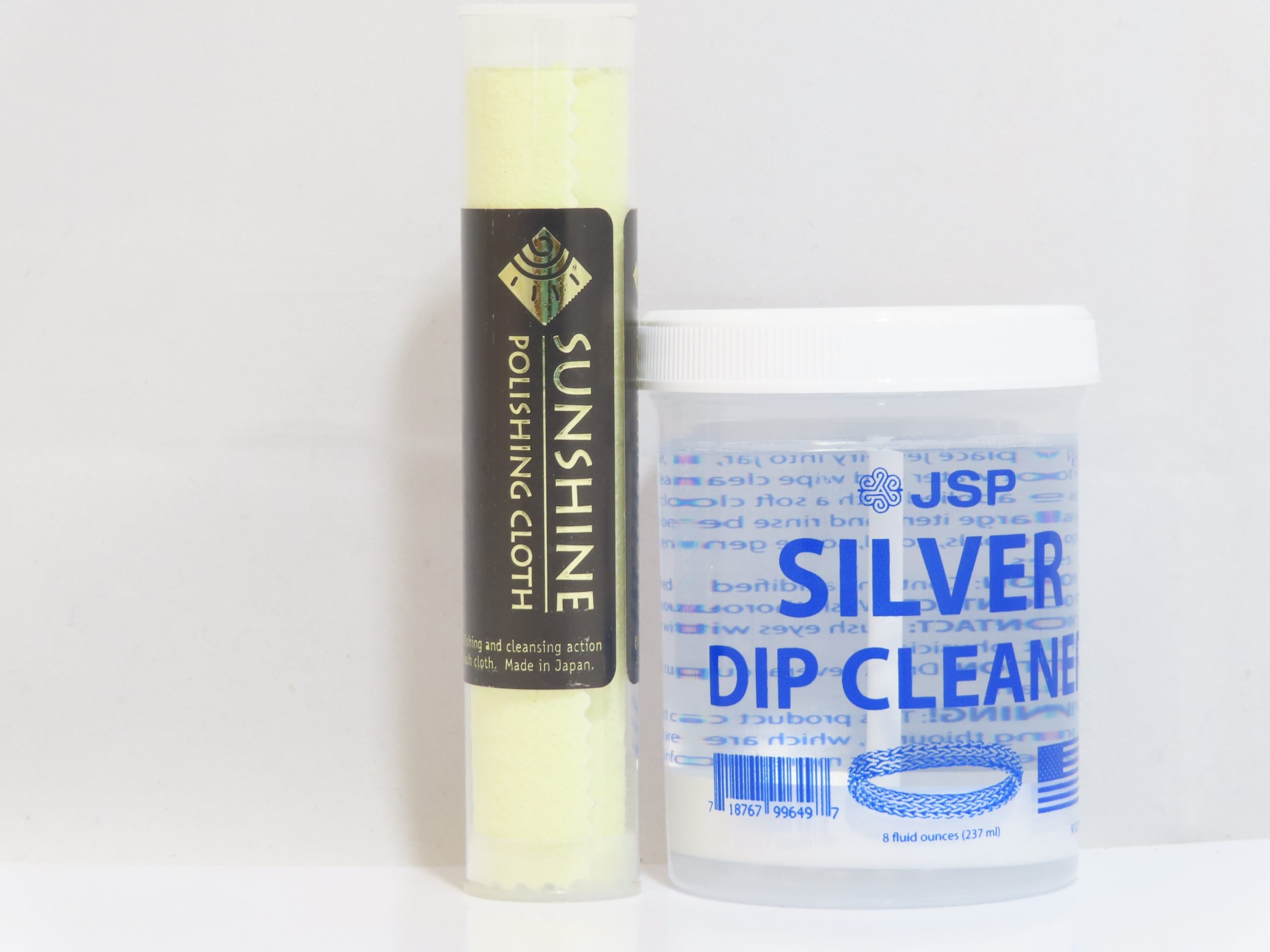 Sterling Silver Dip Cleaner Tarnish Remover and Sunshine Polishing Cloth